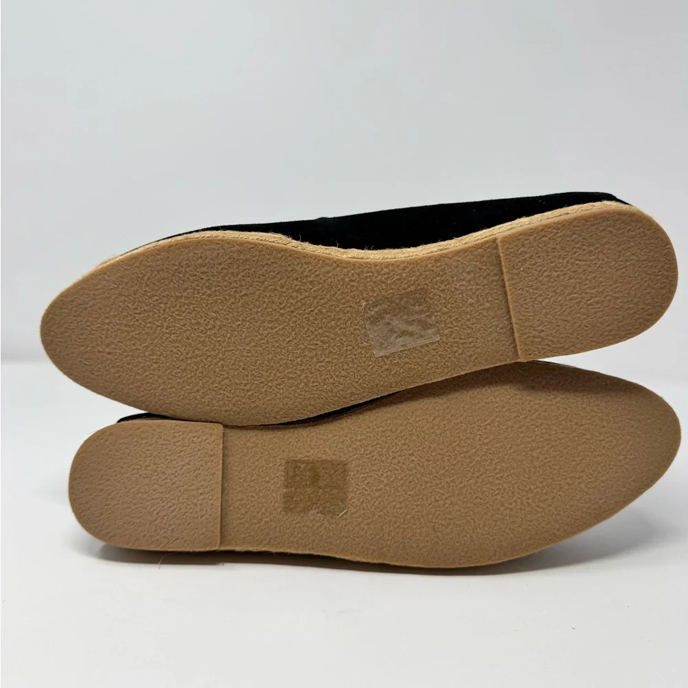 NEW Jack Rogers Audrey Women’s Size 9.5M Black Suede Flat EspadrillesIn Box $165